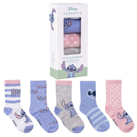 Disney Stitch Lili & Stich Strümpfe Socken 5er Pack in schöner Geschenkverpackung