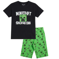 Minecraft Kinder Pyjama kurzer Schlafanzug Creeper