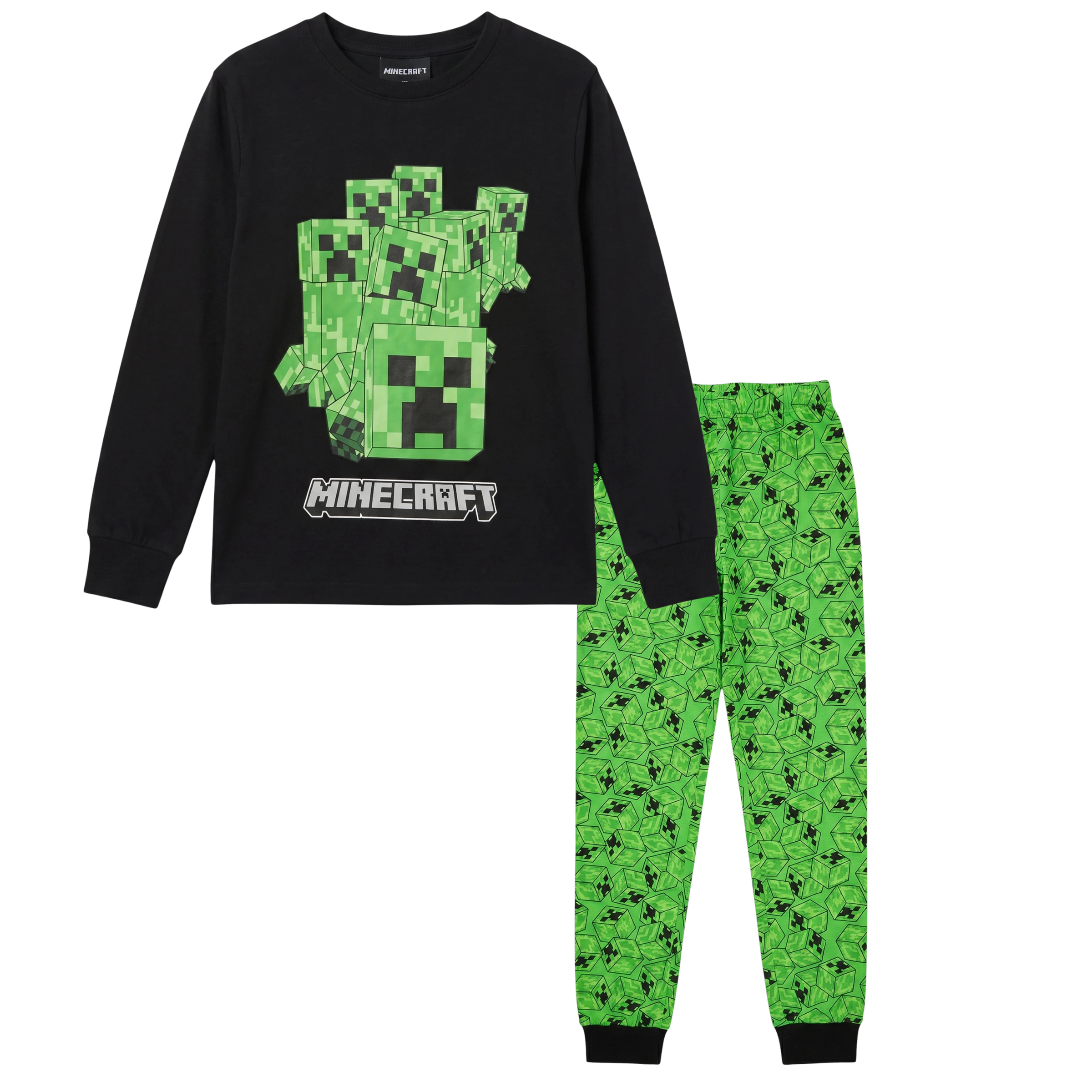 Minecraft Creeper Jungen Schlafanzug Pyjama Langarm