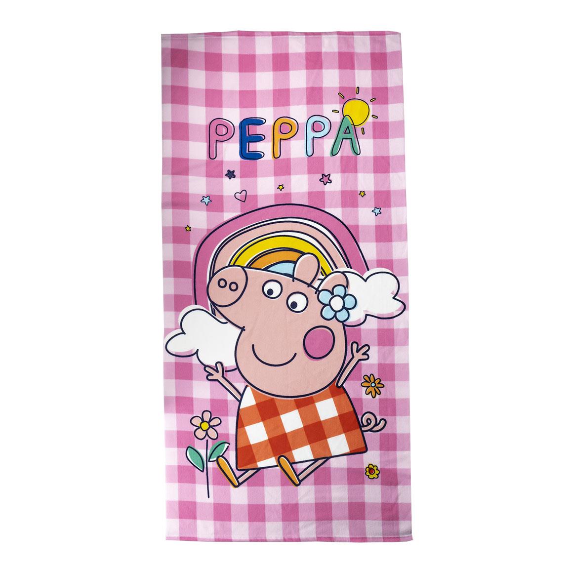 Peppa Pig 3-teiliges Set, Badetuch 70x140cm, Cap Gr. 51 und Turnbeutel