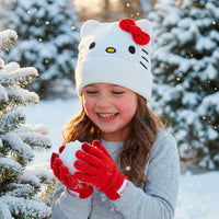 Hello Kitty Wintermütze und Handschuhe Set für Kinder