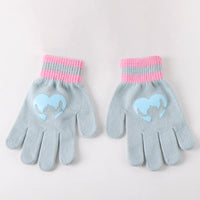 Stitch Bommelmütze Handschuhe und Schal Set für Kinder