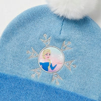 Eiskönigin Bommelmütze Handschuhe und Schal Set für Kinder