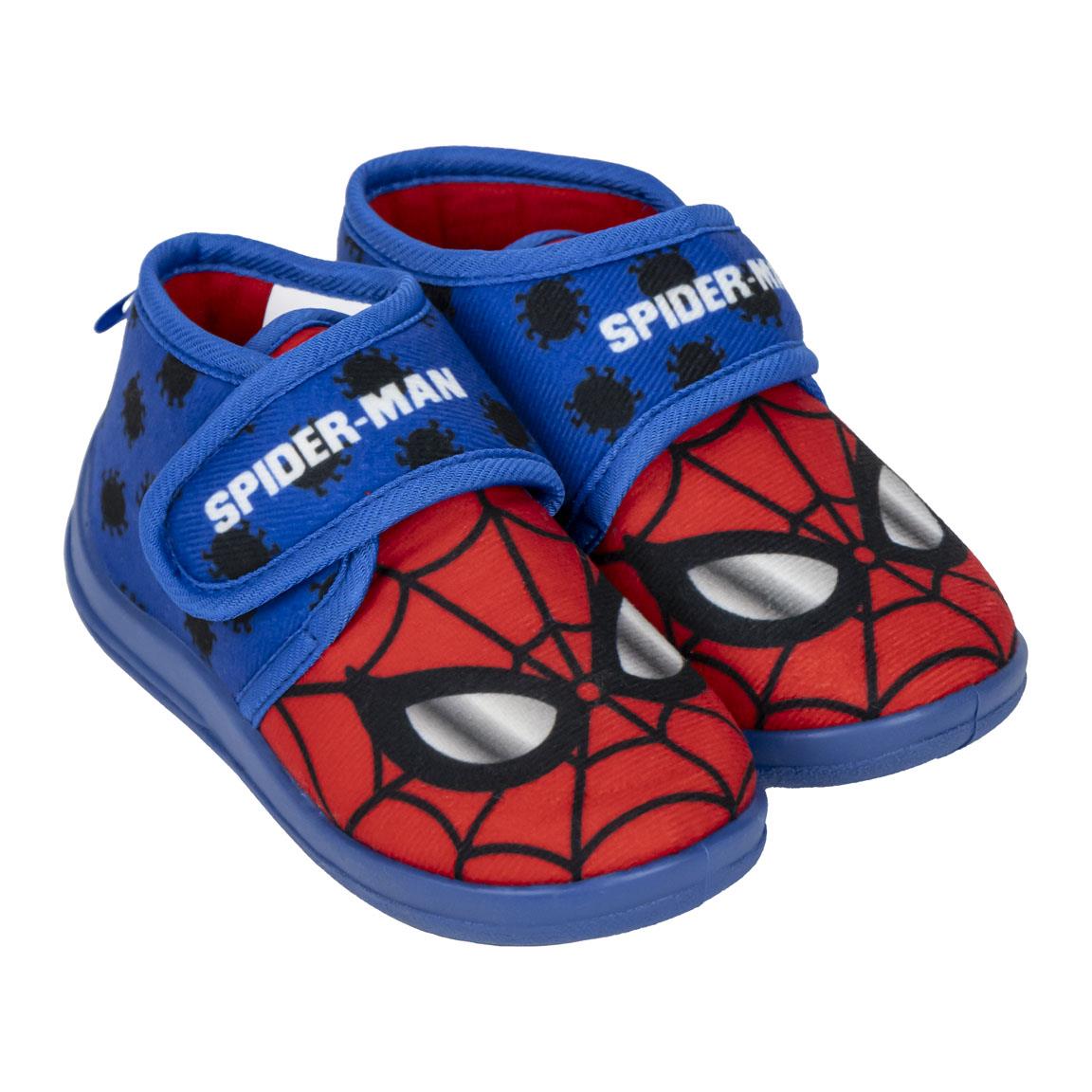 Spiderman Jungen Kinder-Hausschuhe mit Klettverschluss