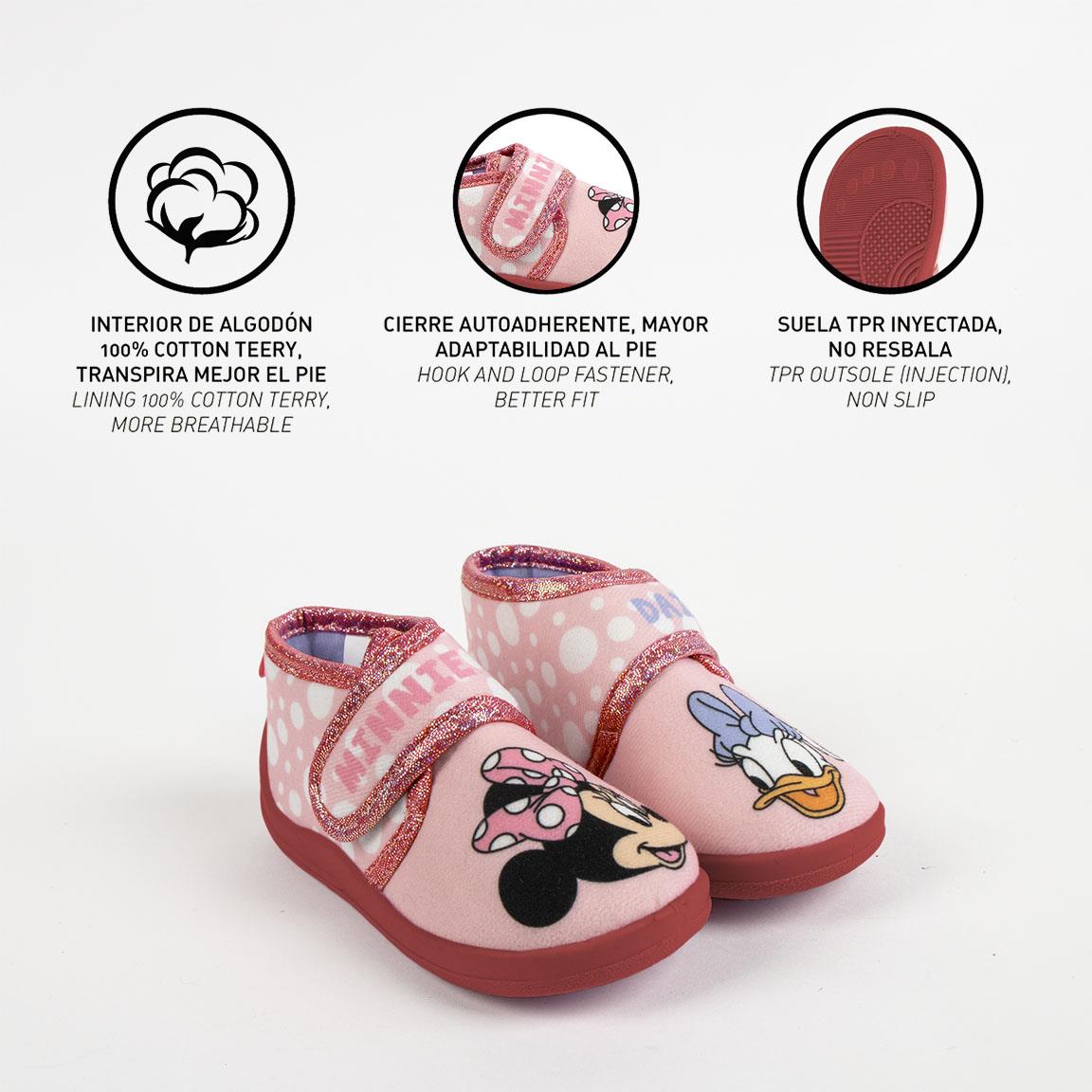 Minne Maus Kinder Hausschuhe mit Klettverschluss