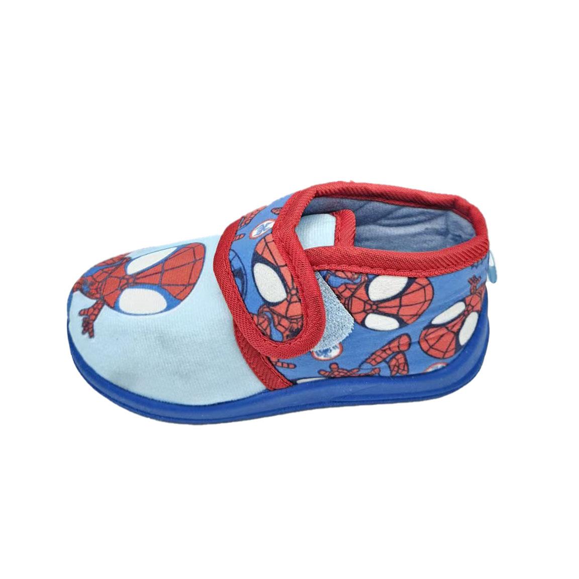 Spiderman Jungen Kinder-Hausschuhe mit Klettverschluss