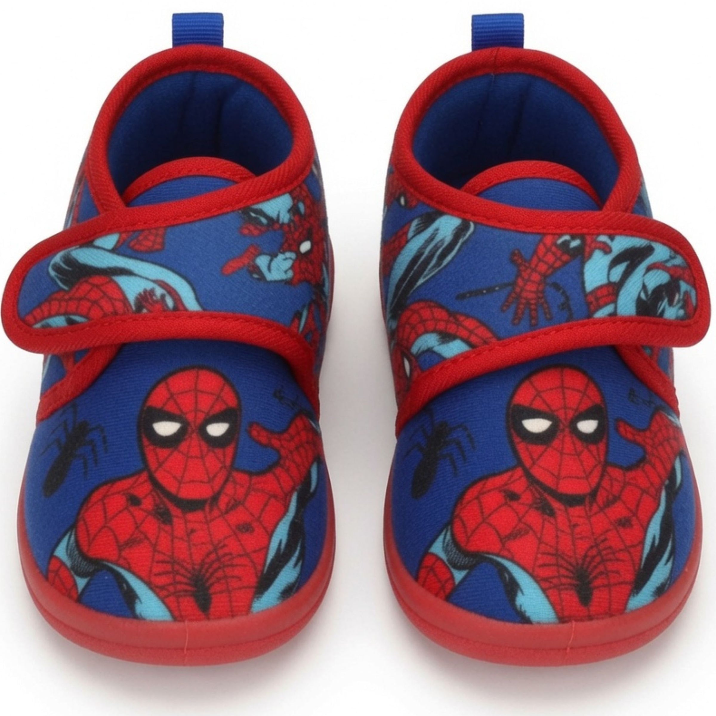 Spiderman Jungen Kinder-Hausschuhe mit Klettverschluss