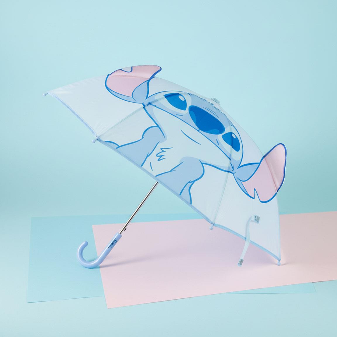 Stitch Kinder Regenschirm, 3D Ohren Stockschirm, Kuppelschirm 71cm