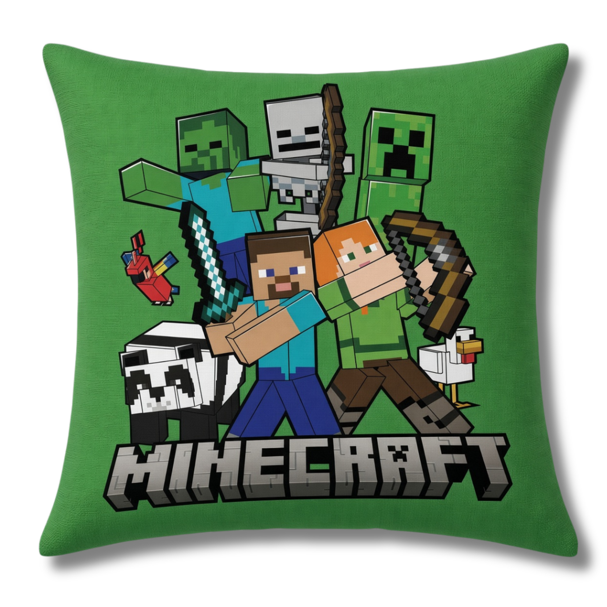 Minecraft Creeper Wende-Kissen, 40 x 40 cm, superweich