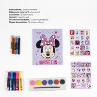 Minnie Mouse Mal- und Bastelset mit Stiften, Farben, Stickern & Malbuch im Rucksack