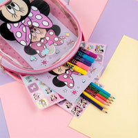 Minnie Mouse Mal- und Bastelset mit Stiften, Farben, Stickern & Malbuch im Rucksack