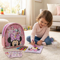 Minnie Mouse Mal- und Bastelset mit Stiften, Farben, Stickern & Malbuch im Rucksack