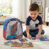 Mal- und Bastelset mit Stiften, Farben, Stickern & Malbuch im Rucksack