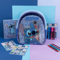Stitch Mal- und Bastelset mit Stiften, Farben, Stickern & Malbuch im Rucksack