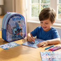 Stitch Mal- und Bastelset mit Stiften, Farben, Stickern & Malbuch im Rucksack