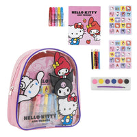 Hello Kitty Mal- und Bastelset mit Stiften, Farben, Stickern & Malbuch im Rucksack
