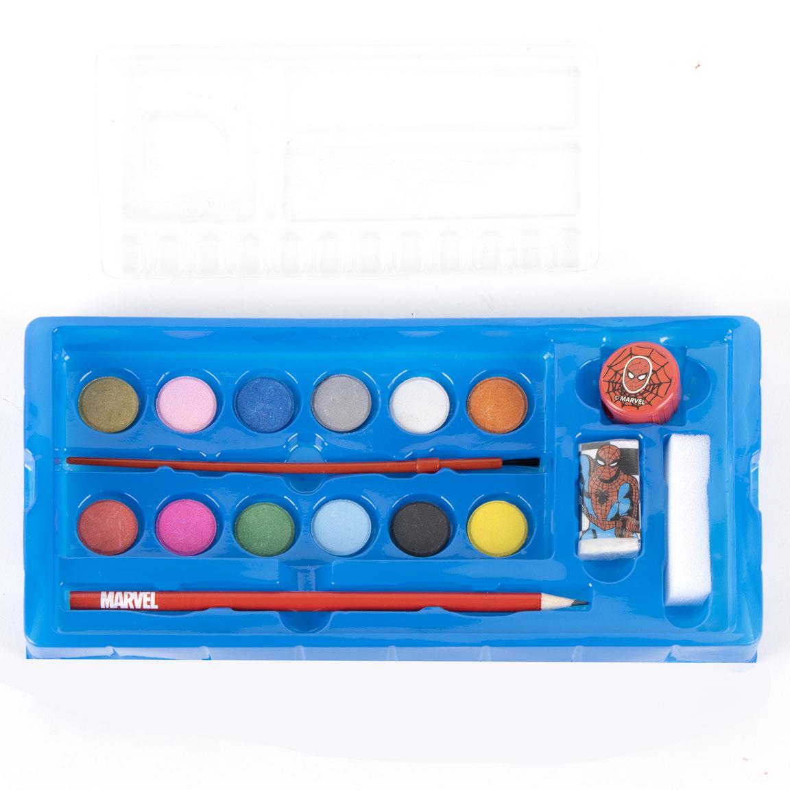 Kinder Malkoffer, 68-teilig, Avengers Spiderman Malset mit Buntstifte etc.