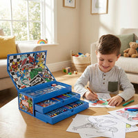 Kinder Malkoffer, 68-teilig, Avengers Spiderman Malset mit Buntstifte etc.