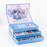 Kinder Malkoffer, 68-teilig, Lilo& Stitch Malset mit Buntstifte etc.