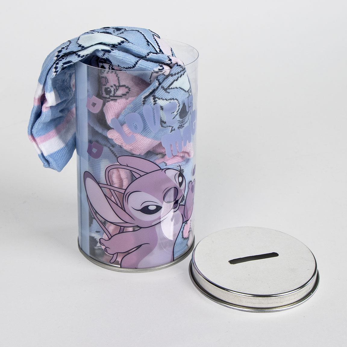 Disney Stitch, Lilo und Stitch Mädchen Kinder 4 Paar inkl. Spardose