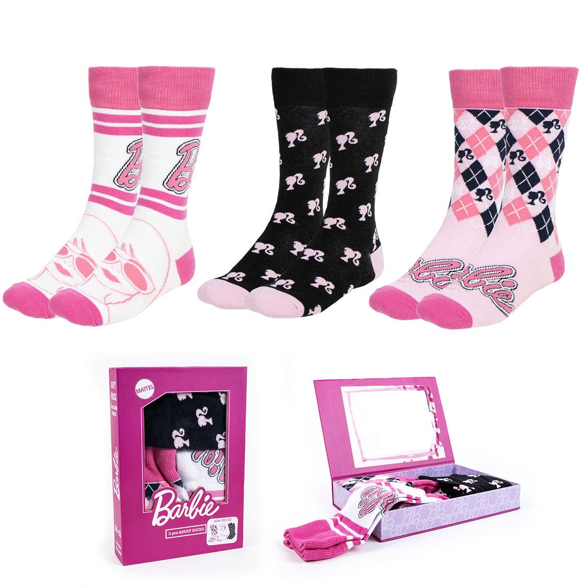 Barbie Damen Socken Größe 36-43 in wunderschöne Geschenkverpackung