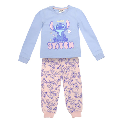 Disney Lilo und Stitch Mädchen-Schlafanzug Pyjama langarm