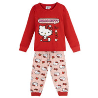 Hello Kitty Mädchen Schlafanzug, Langarm Pyjama