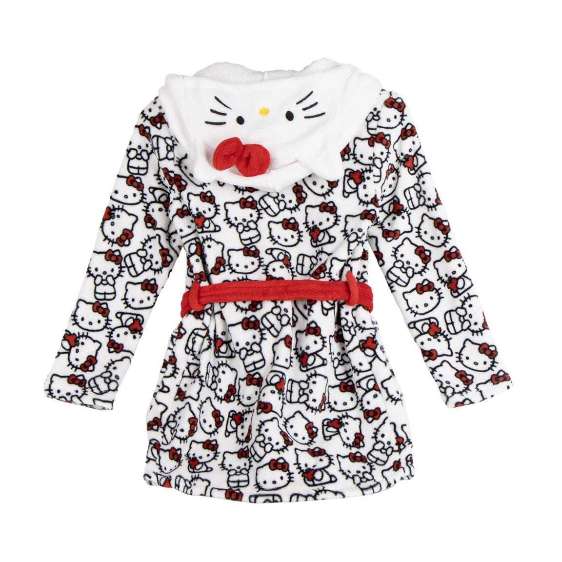 Hello Kitty Mädchen Kinder Bademantel mit Kapuze