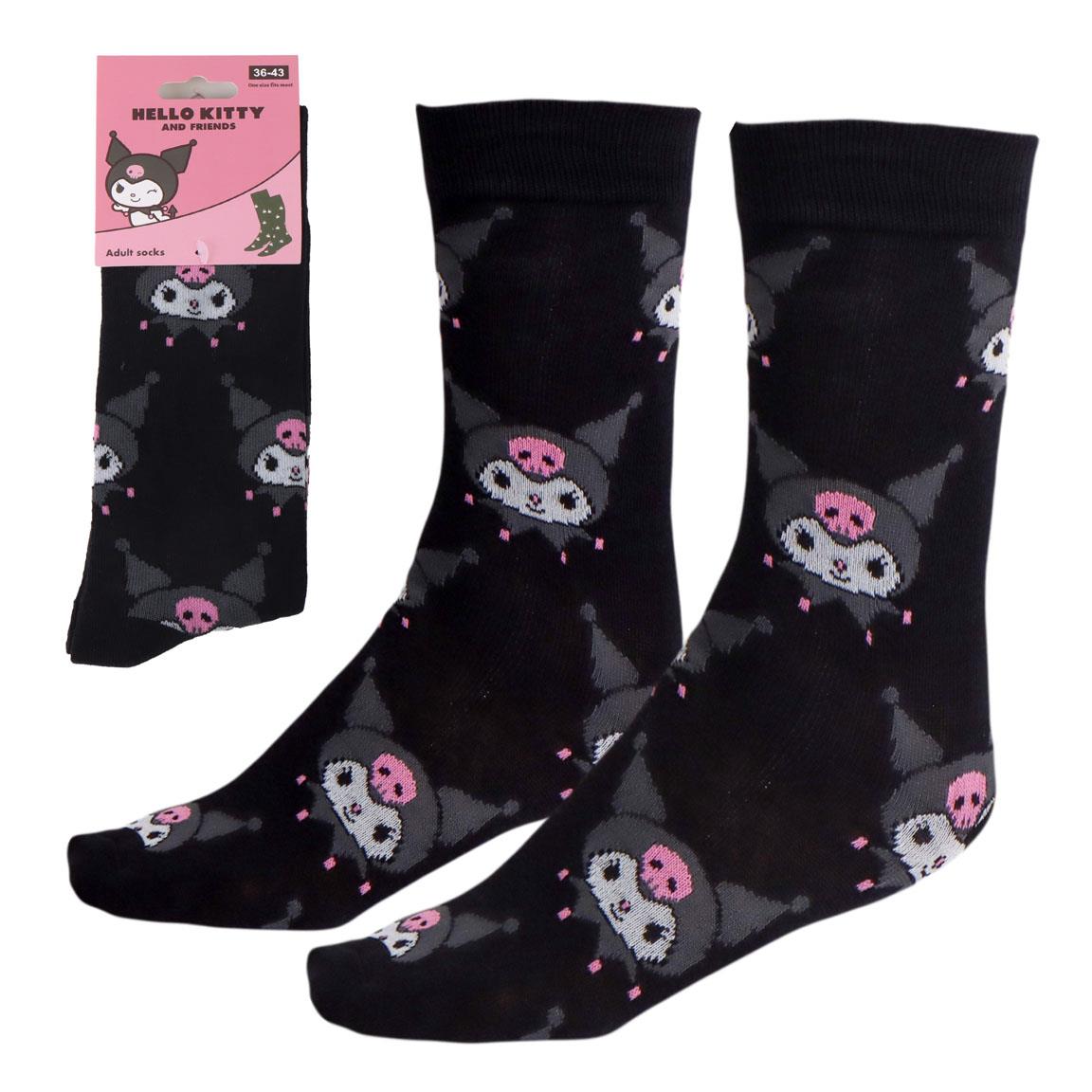 Hello Kitty Damen Socken 36-43 Kuromi Jugendliche