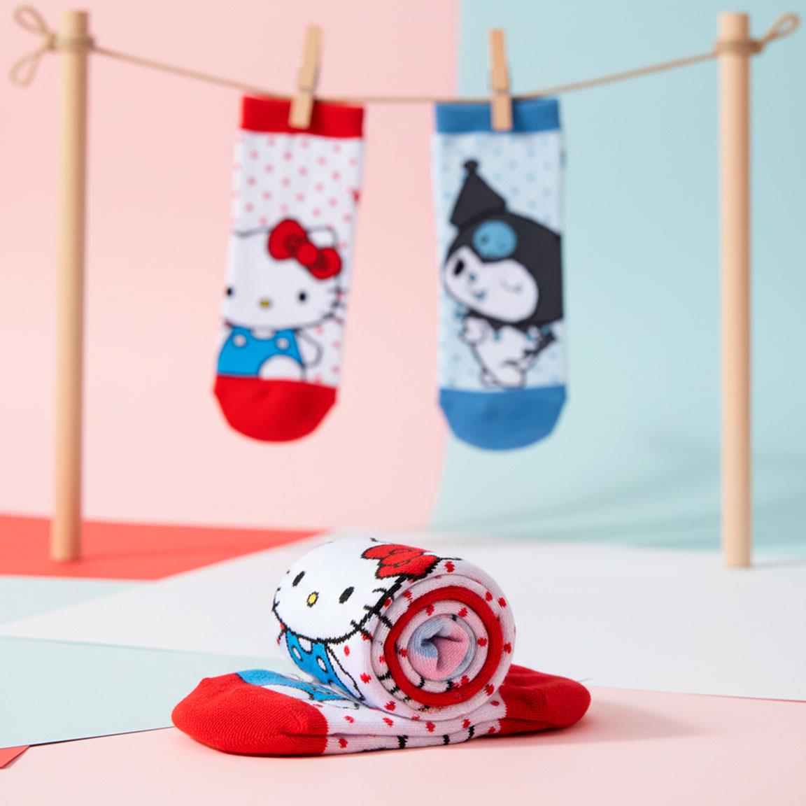 Hello Kitty Damen Socken 36-43 Kuromi Jugendliche