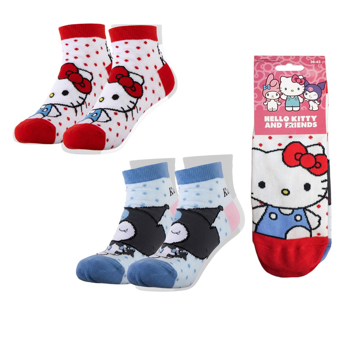 Hello Kitty Damen Socken 36-43 Kuromi Jugendliche
