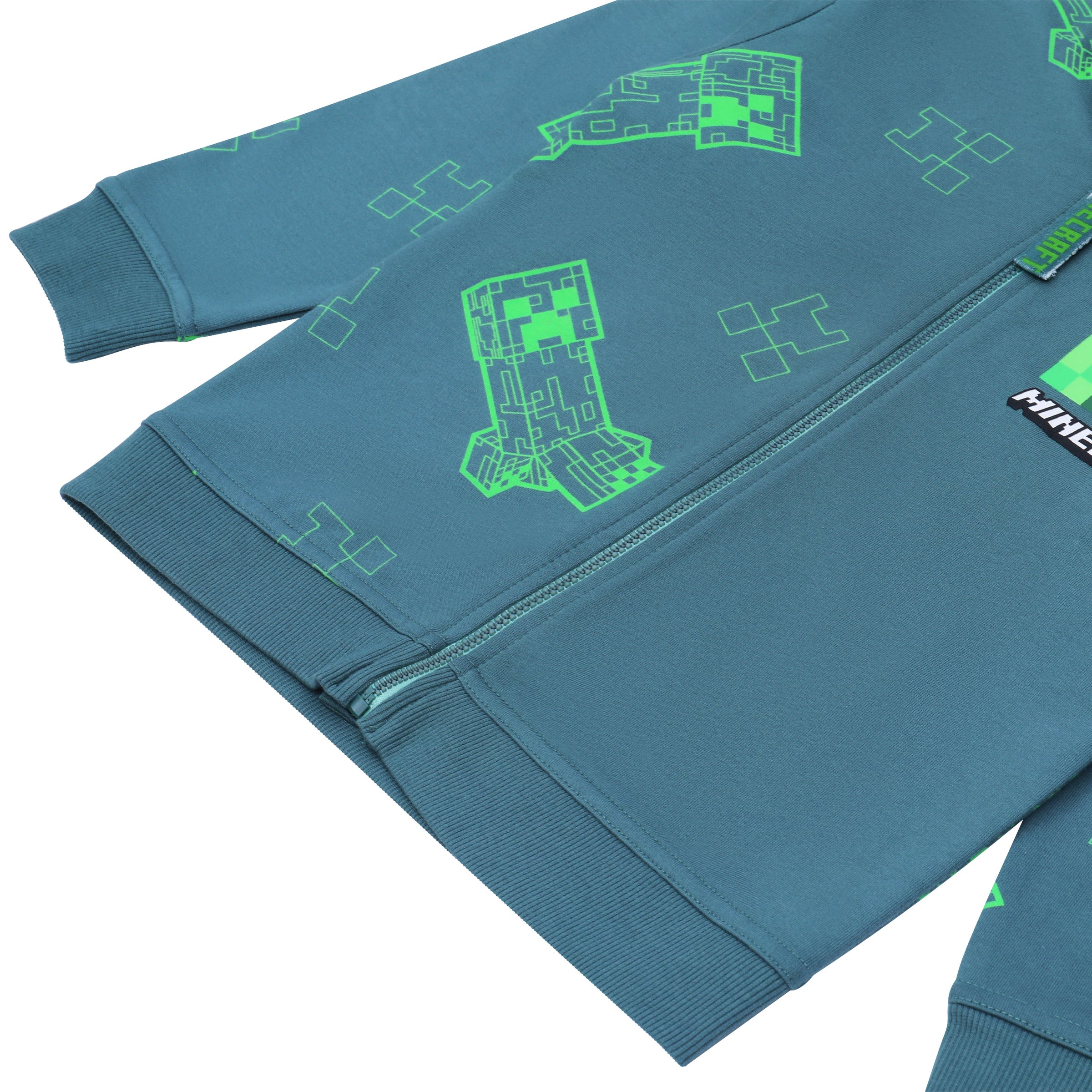 Minecraft Jacke Jungen Sweatjacke mit Kapuze