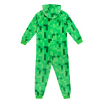 Minecraft Onesie Creeper Fleece Jumpsuit Schlafoverall mit Kapuze