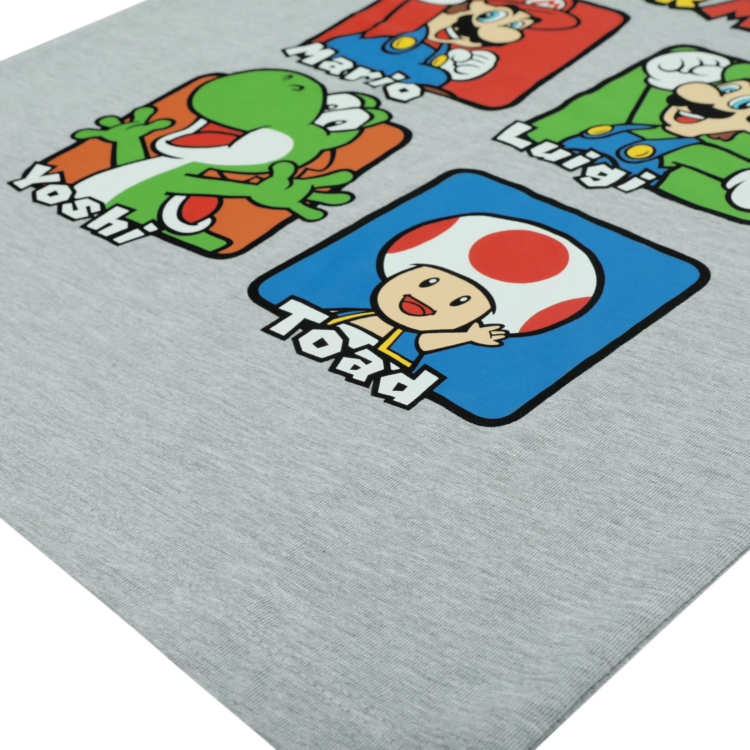 Super Mario Schlafanzug Pyjama mit Mario, Yoshi, Toad und Luigi