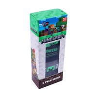 Minecraft Creeper Socken Strümpfe 5er Paar in Minecraft Geschenkverpackung