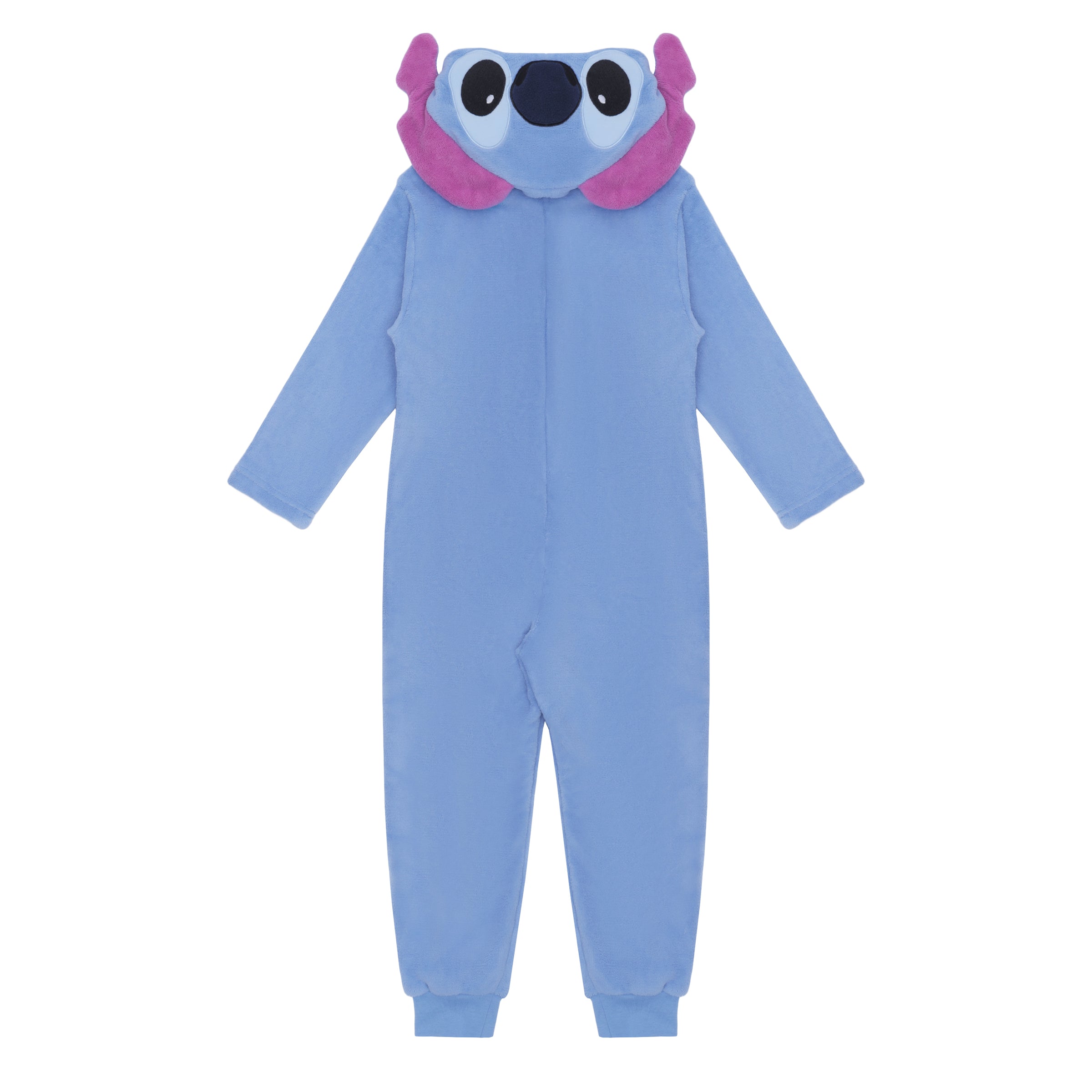 Disney Stitch Kinder Onesie, Blau mit Rosa Ohren Jumpsuit
