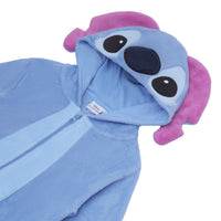 Disney Stitch Kinder Onesie, Blau mit Rosa Ohren Jumpsuit