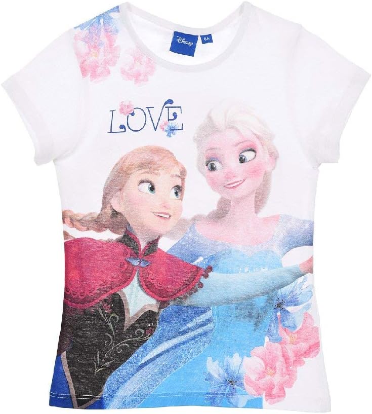 Die Eiskönigin Mädchen T-Shirt Frozen Anna und ELSA Rosa