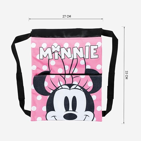 Minnie Mouse Turnbeutel Sportbeutel Kindergartentasche geeignet als Gymsack, Rucksack, Spieltasche, Schuhbeutel