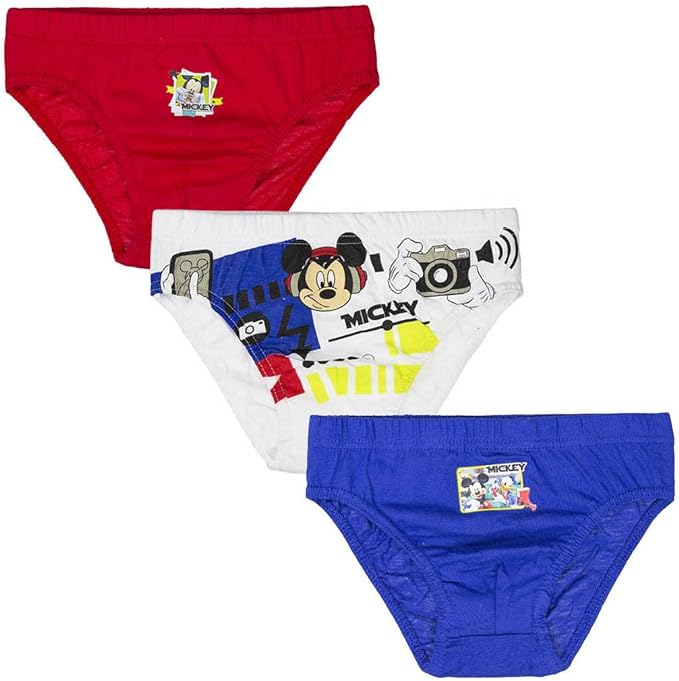 Slip Jungen Disney Mickey Mousse Unterwäsche 3er Pack