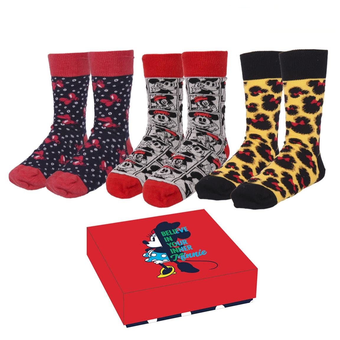Disney Socken Damen 3er Pack Minnie Mouse
