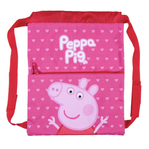 Peppa Pig Turnbeutel Sporttasche Sportbeutel Kindergarten Rucksack (Rosa)