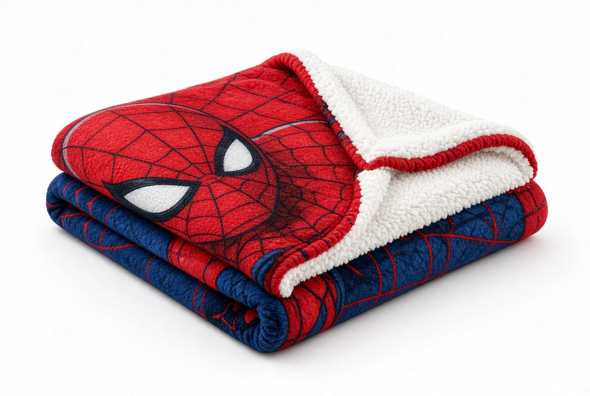 Spider-Man Kuscheldecke Fleece Sherpa 140x190 cm Spiderman