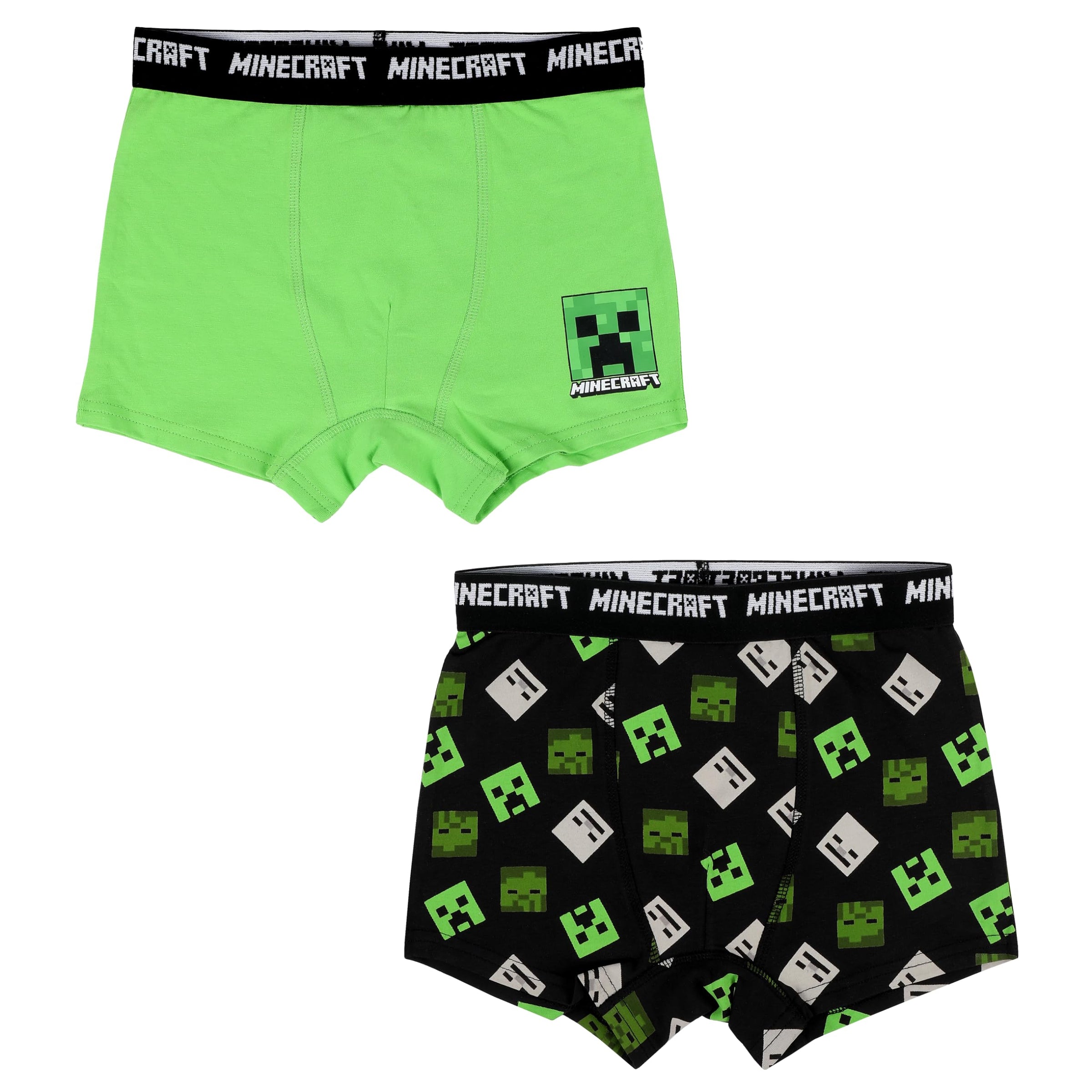 Minecraft Jungen Creeper Boxershorts Unterhose 2er Set