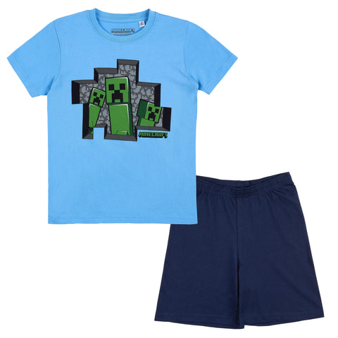 Minecraft Kids - Creeper Kinder-Pyjama Blau
