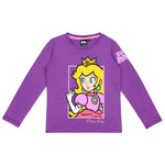 Super Mario Mädchen Langarmshirt Pullover Shirt Pink