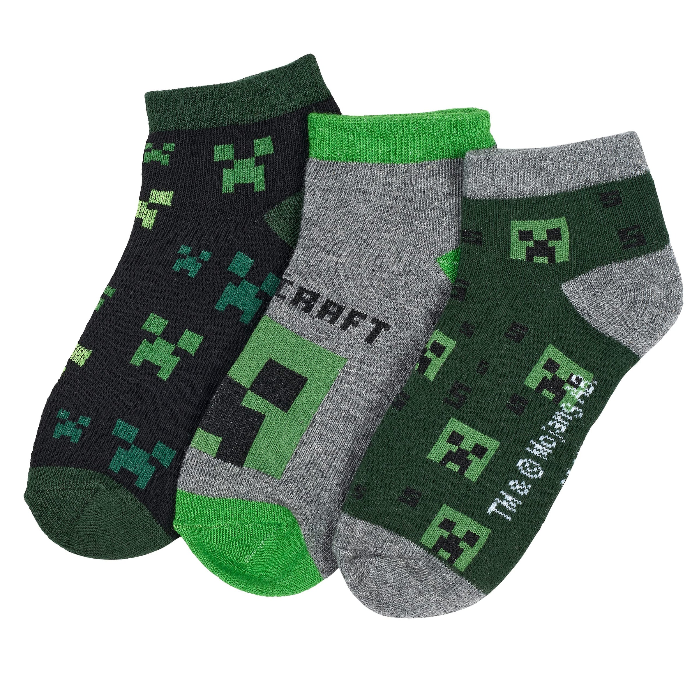 Minecraft Creeper Socken 3er Pack Kasten