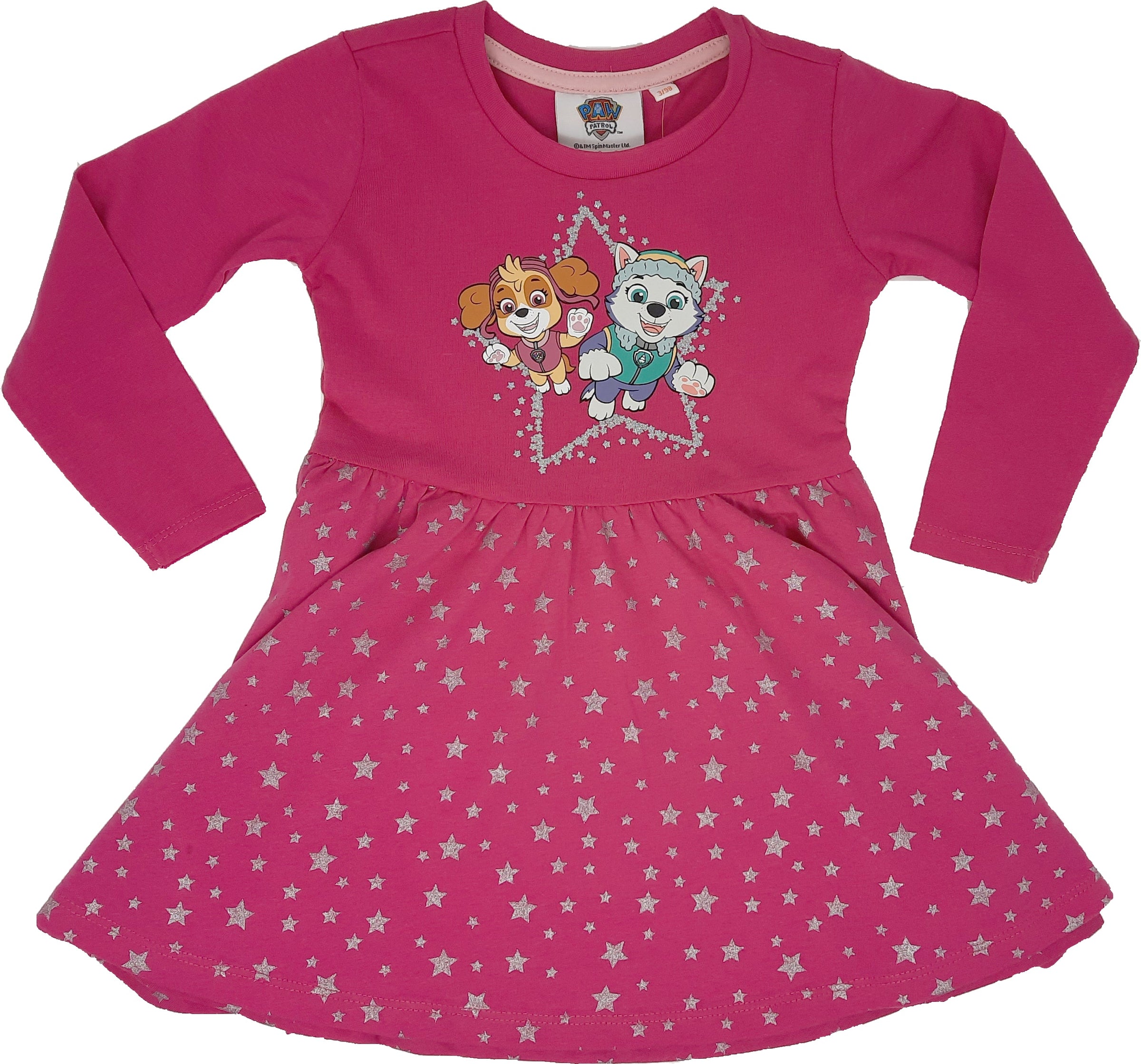 Paw Patrol Mädchen Kleid langarm Pink