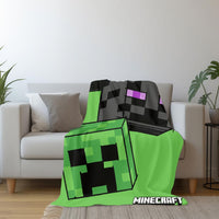 Minecraft Gamer Decke, Polyester, 100x150 cm Creeper Design