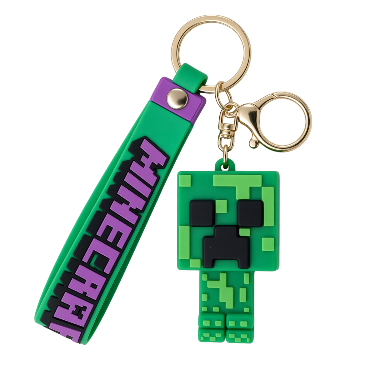 Minecraft Schlüsselanhänger Fans, 3D Figur mit Armband